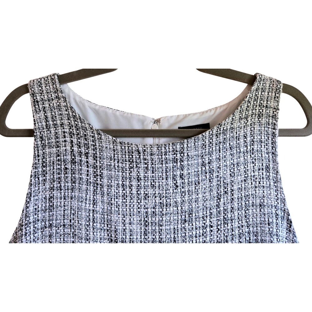 Halogen Women's XL Tweed Sheath Dress Black White Sleeveless Workwear Pockets - Picture 2 of 9